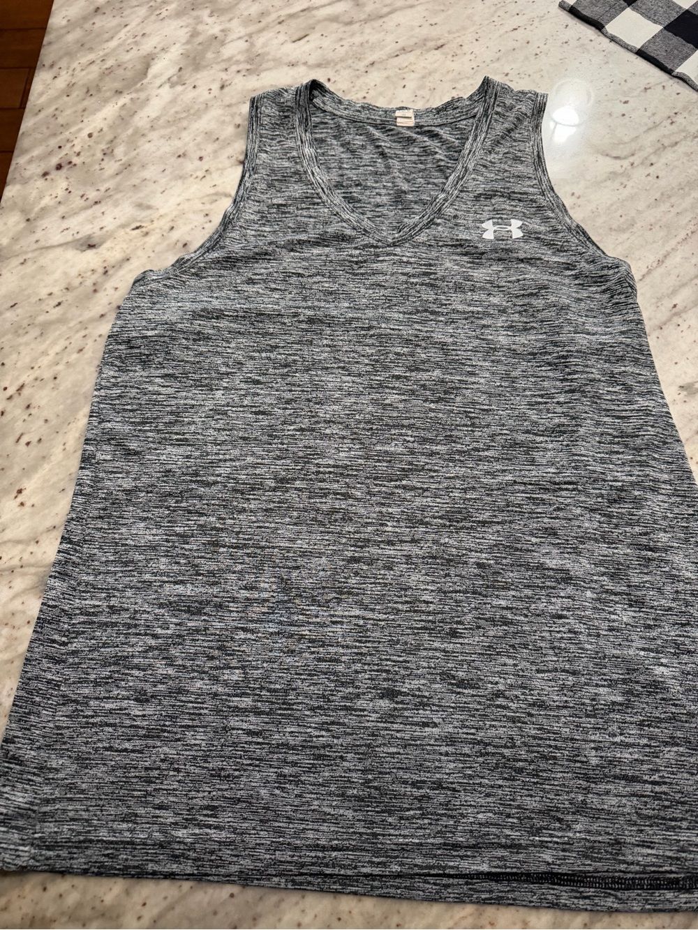 Under Armour Heathered Black & Gray V-Neck Tank